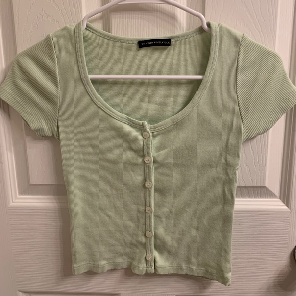 Brandy Melville Tops - brandy melville light green zelly